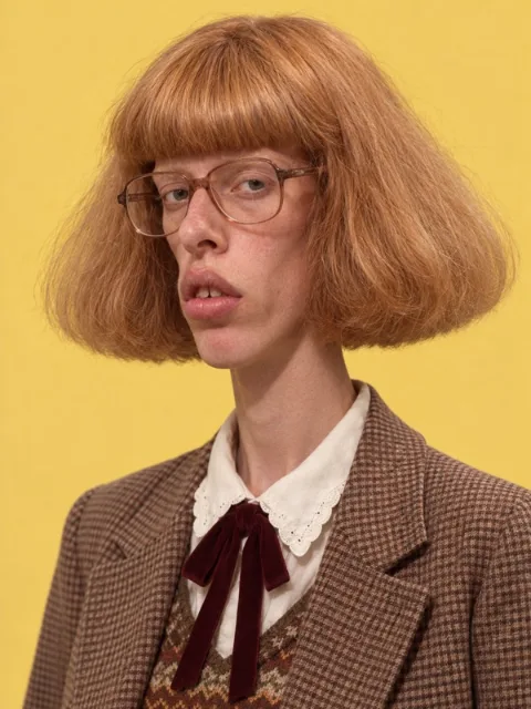 Mildred Ashkettle, retrato de personagem gerado por IA